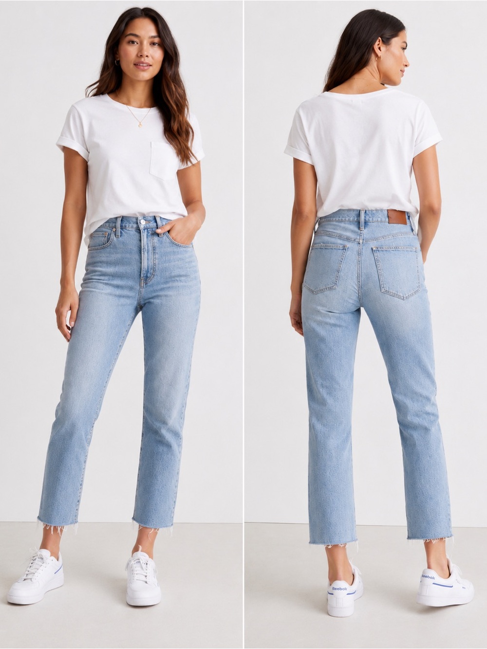 Madewell The Perfect Vintage Jean High Rise Straight Leg Raw Hem Size 25